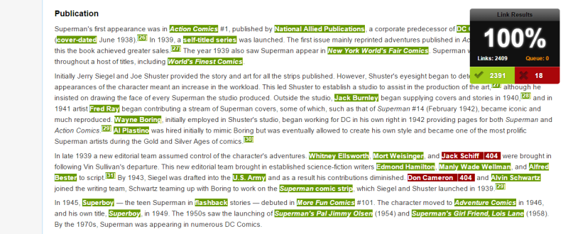 نمونه بک لینک شکسته در سایت 